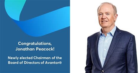 Jonathan Peacock Elected Chairman Of The Board Of Directors Of Avantor® May 12 2022