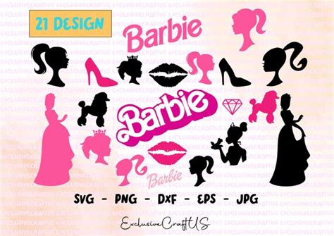 Barbiiie Svg Barbies SVG Baaarbie Silhouette Barrrbie Doll Etsy