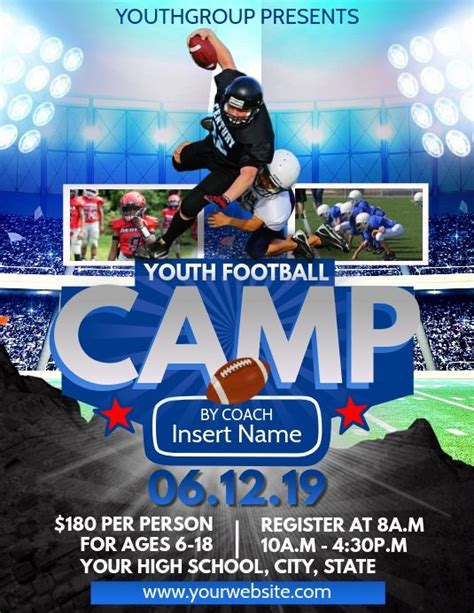 Football Camp Flyer Template Free