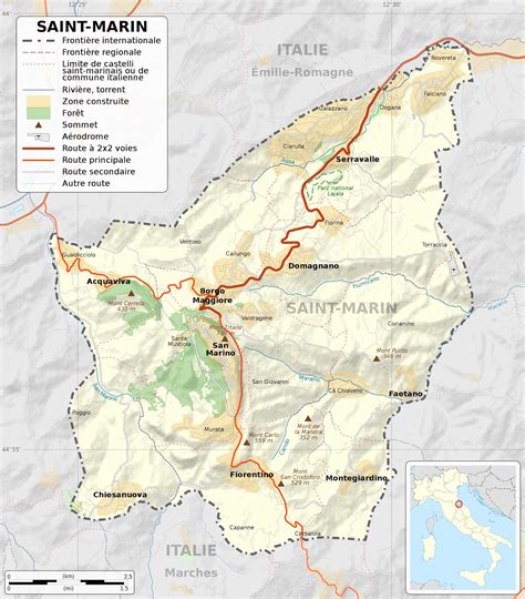 Coffret saint marin 2018 à 2021 incluant ses 12 capsules. Saint-Marin • Carte • PopulationData.net