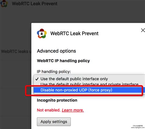 【WebRTC Leak Prevent Chrome插件】WebRTC Leak Prevent Chrome插件 