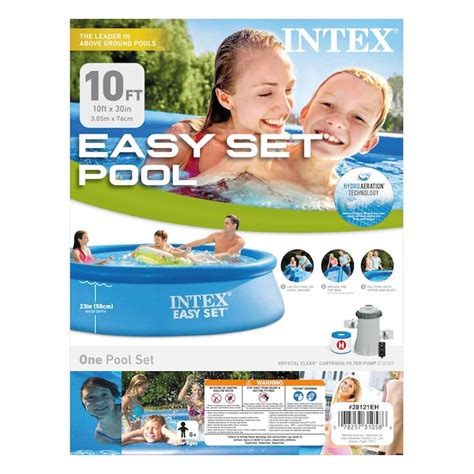 Intex Intex Easy Set Pool 10 Ft X 10 Ft X 30 In Inflatable Top Ring