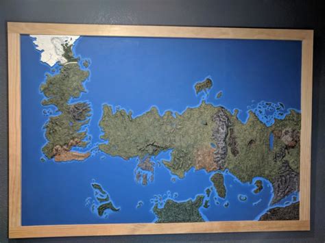 Map Relief Map Of The Known World In Game Of Thrones Infographictv