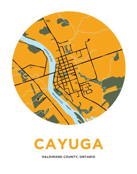 Cayuga Map Print Jelly Brothers