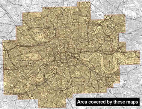 Map Poster Vintage Ordnance Survey London Town Plans From Love Maps On