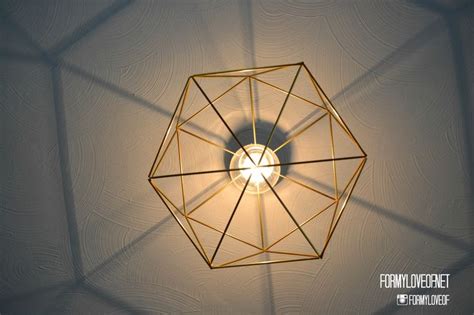 Diy Brass Himmeli Inspired Geometric Light Fixture Geometric Lighting