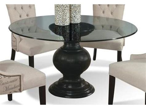 Cmi Serena 60 Round Glass Dining Table With Pedestal Base Wayside Furniture Dining Room