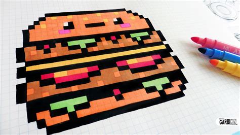 Pixel art facile kawaii : Handmade Pixel Art - How To Draw Kawaii Big Mac #pixelart ...