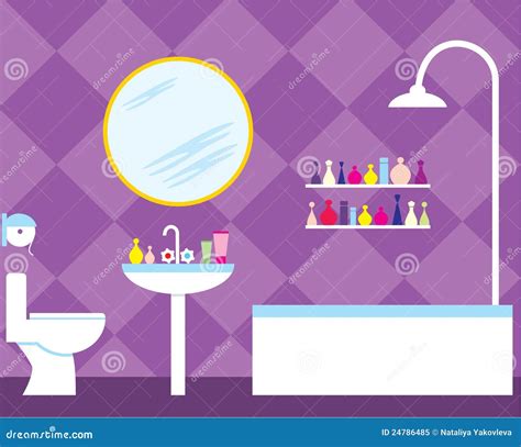 Bathroom Stock Vector Illustration Of Contemporary Bathroom 24786485