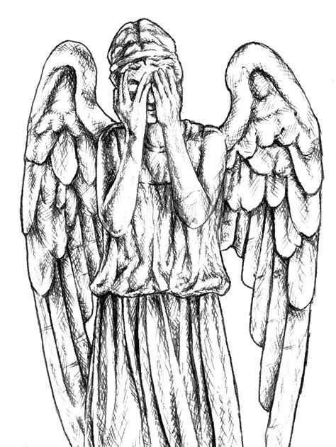 Doctor Who Weeping Angels Sketches Sketch Template Doctor Who Tattoos