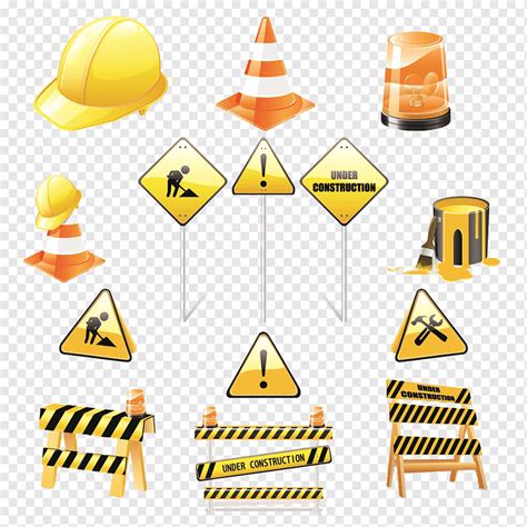 Architectural Engineering Icon Safety Signs Road Construction Material