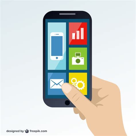 Smartphone Screen With Icons Vector Free Download