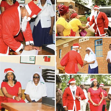 Santa ‘klaus Chilima Cheers Up Patients﻿ On Christmas Box Malawi