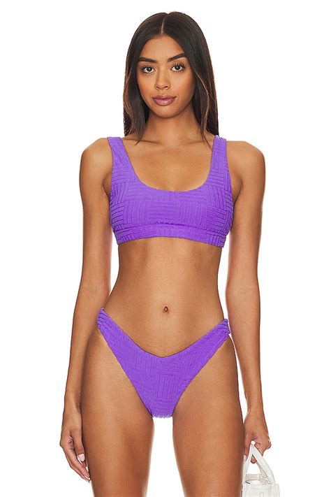 Beach Riot Peyton Bikini Top In Ultra Violet Revolve