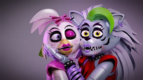 Roxanne Wolf And Glamrock Chica In 2022 Favorite Character Fnaf Wolf