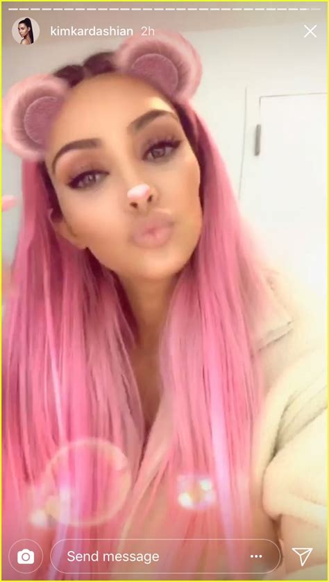 kim kardashian dyes her hair pink ditches her blonde locks photo 4038946 kim kardashian