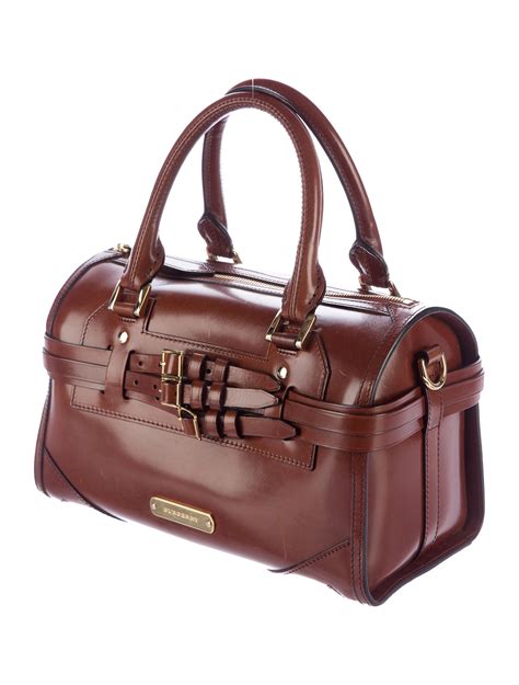 Burberry Leather Top Handle Bag Handbags Bur69717 The Realreal