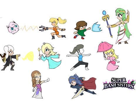 Super Smash Bros Super Bash Sisters By Robyapolonio On Deviantart