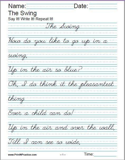 Handwriting Worksheets For Adults Printable Worksheets Master