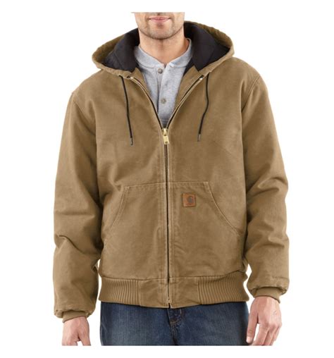 Carhartt Product Mens Sandstone Active Jacquilted Flannel Lined