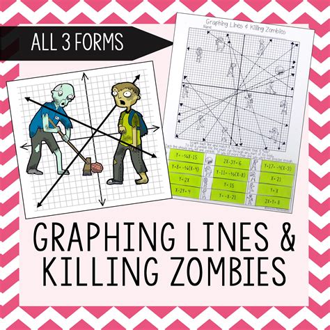 It gives you range and lets you keep them at a distance. Graphing Lines & Zombies ~ All 3 Forms | Graphing activities, 8th grade math, Activities