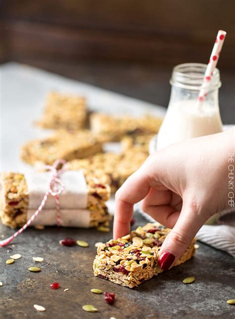 No Bake Chewy Trail Mix Granola Bars The Chunky Chef