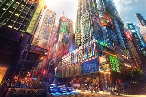 Modern Asian City Concept Art Made By Unknown Ville Cyberpunk
