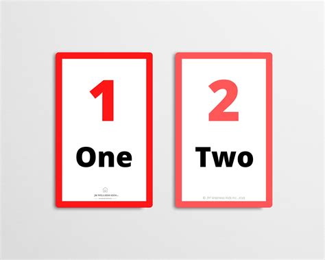 Printable Number Flash Cards 1 To 100 Etsy