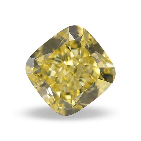 058 Carat Fancy Intense Yellow Diamond Cushion Shape If Clarity