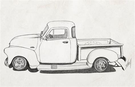 truck pencil drawings pencil drawings  chevy trucks vintage  pickup truck drawing