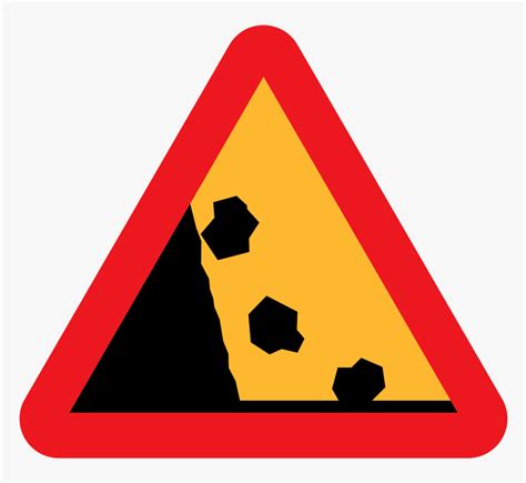 Free Vector Falling Rocks Road Sign Clip Art Falling Rocks Road Signs