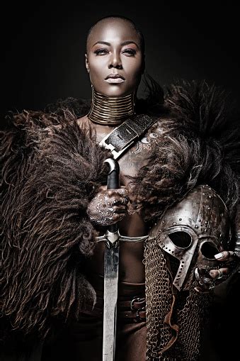 More images for black female warrior art » Beautiful Black Warrior Princess Holding A Sword In Studio ...