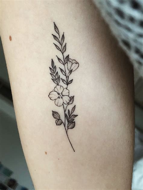 Tiny Wildflower By Dalmontt Small Flower Tattoos For Women Tattoos