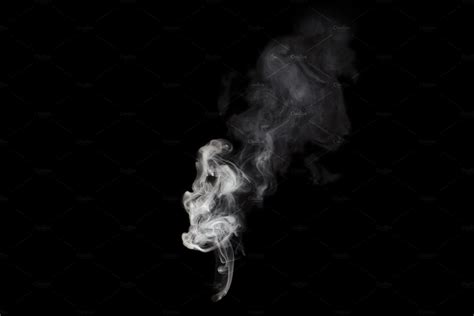 White Smoke Isolated On Black Containing Smoke Black And Abstract