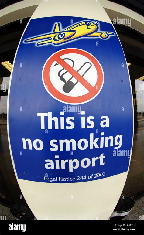 This Is A No Smoking Airport Malta Europe Stock Photo Alamy