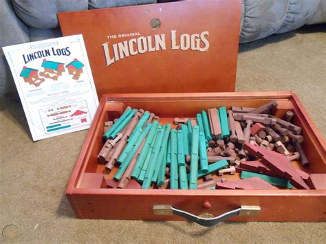Collectors Edition Original Lincoln Logs Rare Building Set 151 Pc In
