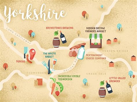 Yorkshire Foodie Map By Marta Colmenero For Greenlight Digital On Dribbble