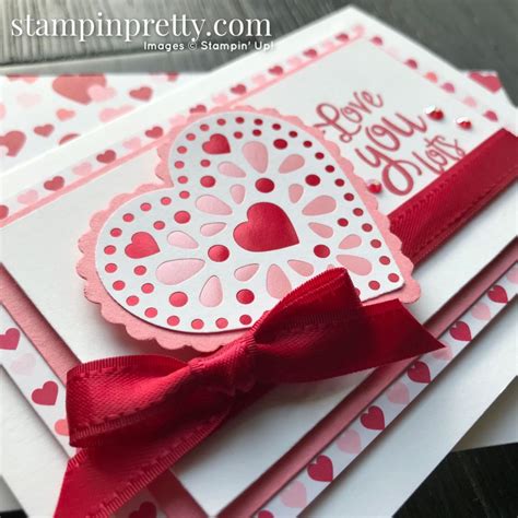 Sneak Peek From My Heart Suite Note Card Stampin Up Valentine Cards