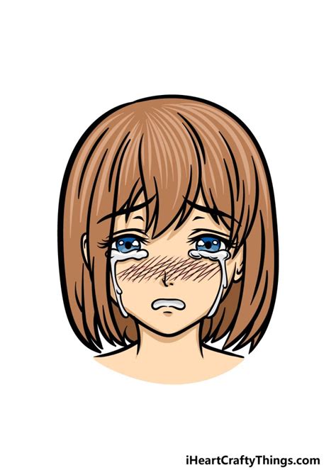 Sad Anime Drawing How To Draw A Sad Anime Step By Step