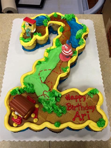 Check spelling or type a new query. Spongebob cupcake cake for 2 year old birthday | Cake ...