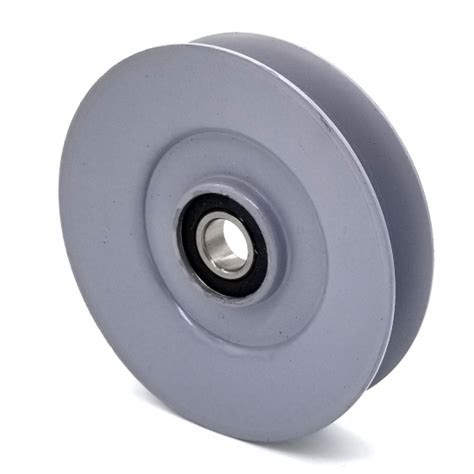 V Groove Idler Pulley 5 Dia 17mm Bore Steel