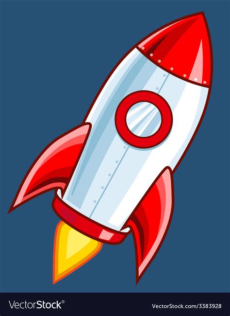 Cartoon Rocket Royalty Free Vector Image Vectorstock