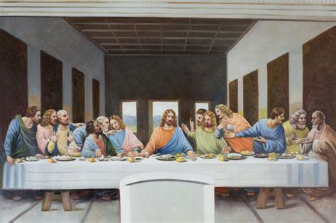 F Kulon The Last Supper Original Oil On Canvas Last S