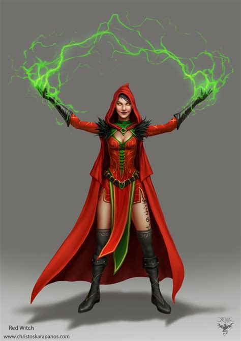 Red Witch By Christoskarapanos On Deviantart Fantasy Art Women