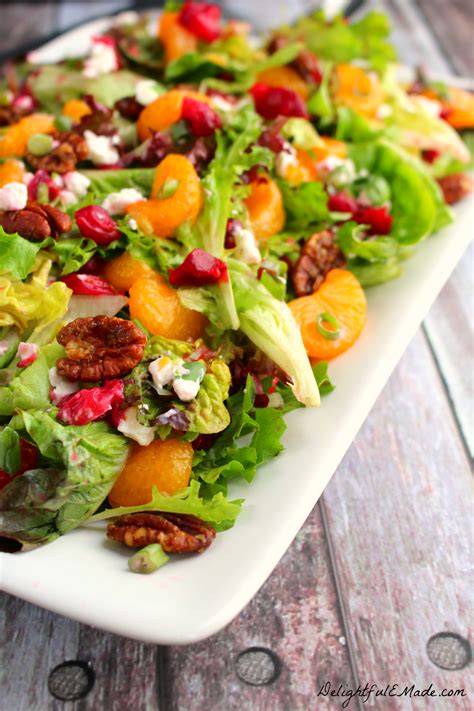 Among the christmas decor, presents and food, you can't miss a vibrant and . Cranberry Citrus Salad with Goat Cheese & Pecans ...