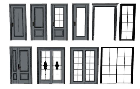 6098 Doors Sketchup Model Free Download