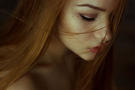 Wallpaper Face Women Redhead Model Depth Of Field Long Hair