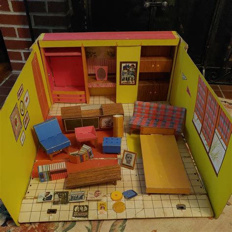 Vtg Mattel Original 1962 Barbie Dream House Cardboard Comes Wfurniture Extras Ebay