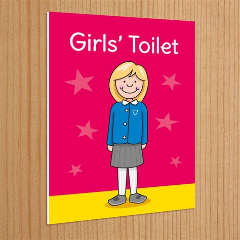 Girls Toilet Sign Customised For Your School For Free