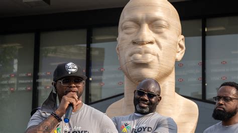 A statue of george floyd, unveiled only five days ago in brooklyn, new york, to commemorate juneteenth, was vandalized early thursday morning, police and the statue's creators confirmed. Juneteenth: George Floyd statue unveiled in Brooklyn, Newark